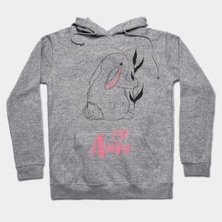 Cute bunny with word love Hoodie